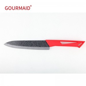 6 Inch Rose Pattern Black Ceramic Knife