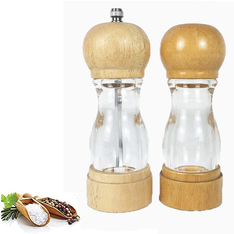 Acrylic And Wood Pepper Mills