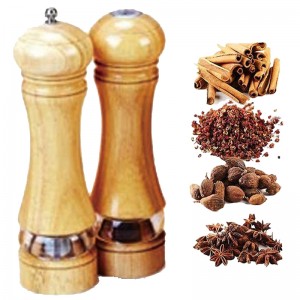 Wooden Pepper Mill sy Acrylic Window