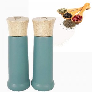 Colored Rubber Wood Pepper Mill