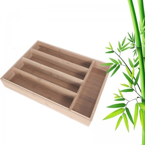 Vassoio per posate in bambù