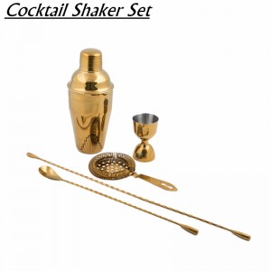 Cocktail Gold Shaker Bar Set Mixer Drinker