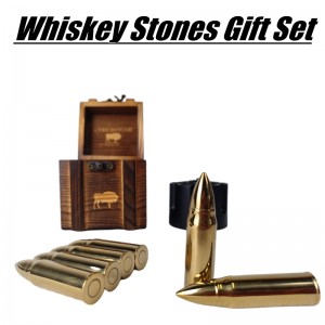 Подаръчен комплект камъни за уиски от неръждаема стомана