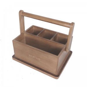 Wooden Cutlery Storage Caddy