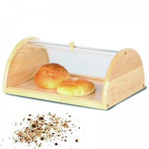 Caixa de pão de acrílico e madeira