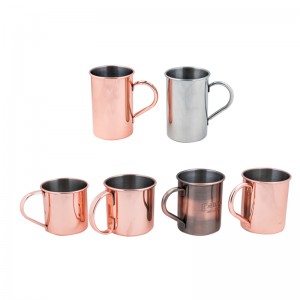 ကြေးနီချထားသော Stainless Steel Moscow Mule Mug