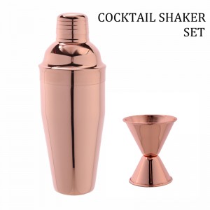 Amulumala Martini Shaker Ṣeto pẹlu Jigger Idiwọn