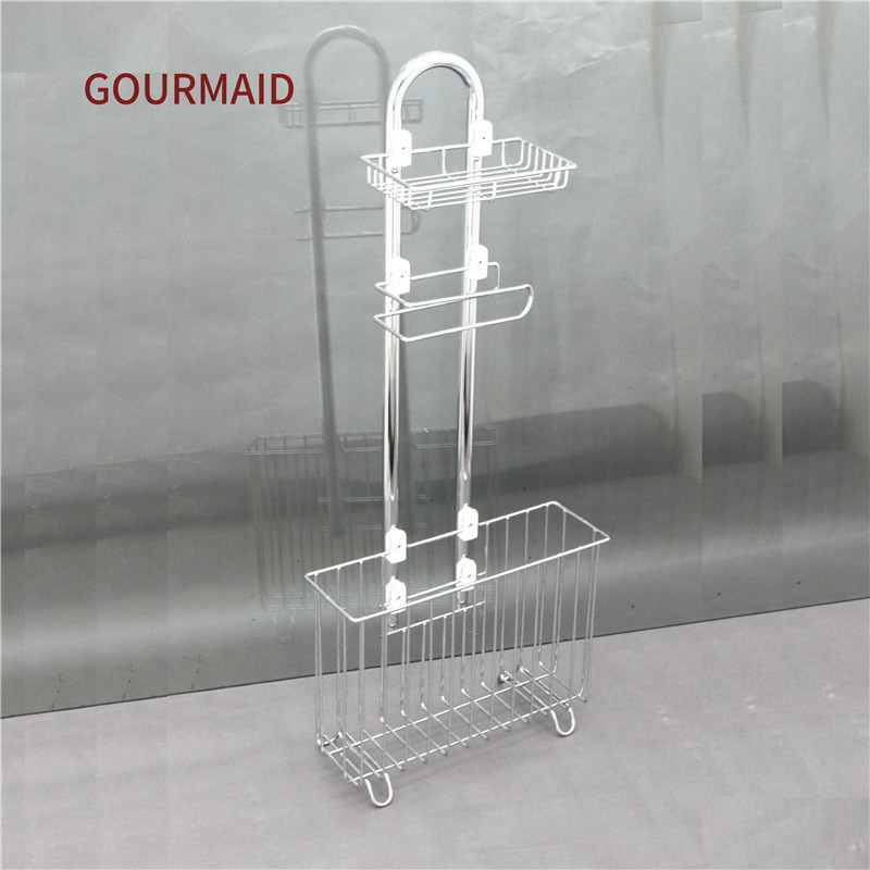 Reasonable price Chrome Toilet Paper And Magazine Organizer - Bathroom Toilet Roll Caddy With Magazine Holder – Light Houseware